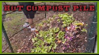 CHECKING ON OUR NEW HOT COMPOST PILE. So we can grow our own vegetables for our homemade pickle biz