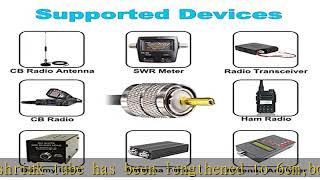 YOTENKO CB Coax Cable,RG58 Coaxial Cable 49.2ft,UHF PL259 Male to Male Cable 50 Ohm Low Loss for CB