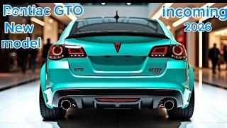 New Pontiac GTO 2026 – Specs Price and Performance