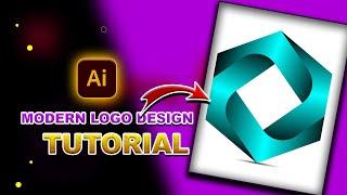 How to Make Modern Logo Design in Adobe Illustrator Tutorial