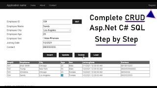 Complete CRUD Operations in Asp.Net C# with SQL | CRUD in Asp.Net C#