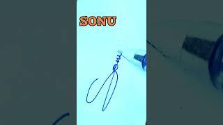 Sonu Name Signature style #handwriting