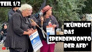 Omas gegen Rechts 1/2 "Kündigt das Spendenkonto der AfD" Leipzig 26.9.24