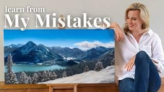 How NOT to Paint the Rocky Mountains: Turning my Mistakes into a Realistic Oil Painting (Tutorial)