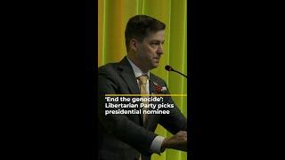 ‘End the genocide’ says US Libertarian presidential candidate Chase Oliver | #AJshorts