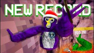 NEW CURRENT Slippery Wall Run WORLD RECORD!!! - Gorilla Tag VR