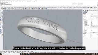 How to make a Name Ring in Rhinoceros 3D