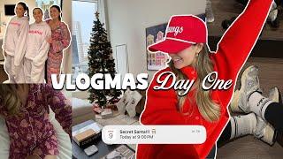 VLOGMAS IN NEW YORK cozy morning, gift shopping, secret santa gift exchange