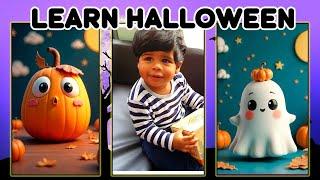 Baby Learning - Lagu Anak Anak - Best Halloween Toddler Learning Videos with Super Renell Kids Songs