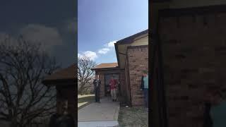 Scaring my buddy at church