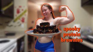 Spooky PROTEIN Brownies (high protein, low calorie)