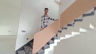 stairs glass railing farma cutting ️ glass fharma kaise set kare