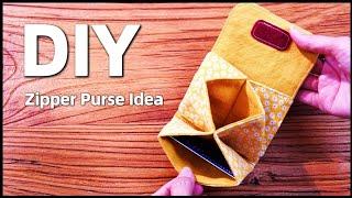 DIY Zipper Purse Idea┃Pocket Purse ┃HandyMumLin Sewing Project