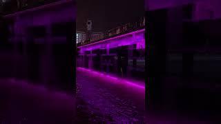 Water curtain for outdoor bridge effect