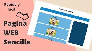 COMO CREAR PAGINA WEB SENCILLA en 10 MINUTOS solo con HTML y CSS - Tutorial