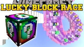 Minecraft: SPIRAL OF DEATH LUCKY BLOCK RACE - Lucky Block Mod - Modded Mini-Game