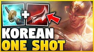 THE KOREAN ONE SHOT LEE SIN BUILD IS LEGENDARY! (Q+Q+AUTO = KILL) - League of Legends