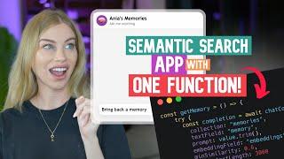 Build a Semantic Search App using ONE simple function! | Next.js SingleStoreDB