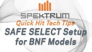 Spektrum Quick Hit Tech Tips - How to Setup SAFE SELECT for your Bind and Fly Models