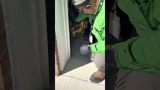 Concrete slab 10” inches drill termite treatment