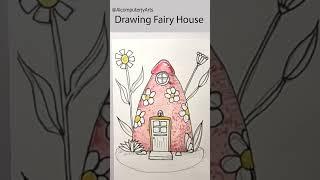 Drawing a super cute pink Fairy House