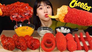 ASMR MUKBANG Chitose Hot Dog, Onion Ring, French Fries, Cheese Ball, Seasoned Chicken, Eating