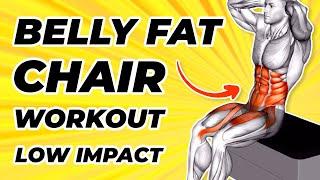 Chair Workout To Lose Belly Fat (7 Min Low Impact Exercises)