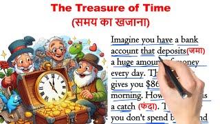 समय का खजाना | "The Treasure of Time"| इंग्लिश सीखे स्टोरी से | English story with Hindi Translation