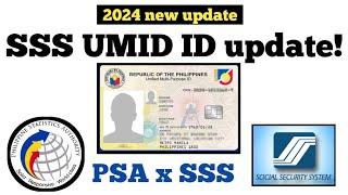 SSS UMID ID APPLICATION 2024 UPDATE.