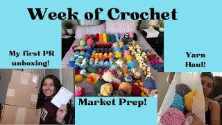 CROCHET WEEK  UNBOXING  YARN HAUL  MARKET PREP OVERDRIVE !