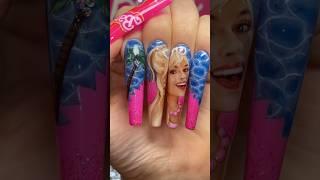 BARBIE MOVIE nail art!?  #shorts #nailart #naildesign #barbie #nails #nailsart #nailartist