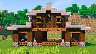 Конюшня в Майнкрафт - Как построить конюшню в Minecraft