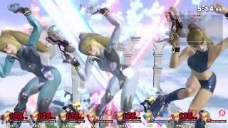 8 Zero Suit Samus star and screen ko