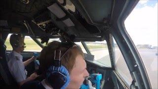 Flying the Yak-40 Cockpit takeoff and landing footage