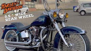 Harley Davidson Softail Heritage 21 inch Front Fat Spoke Wheel 18 Inch 5 5 Rear Fat Spoke Wheel