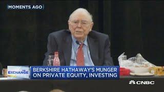 Berkshire Hathaway's Munger on private equity and investing