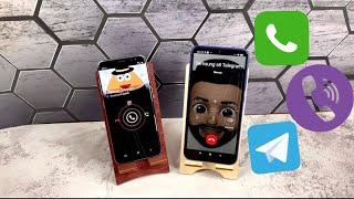 Incoming Call WhatsApp Viber Telegram Android vs MIUi Samsung vs Xiaomi