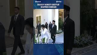 ROCKY GERUNG CRITICS GIBRAN'S GESTURE OF WALKING BEHIND PRABOWO & MEGAWATI: VICE PRESIDENT HAS LO...