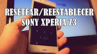 Sony Xperia Z3 - Resetear | Reestablecer | Hard Reset | Recovery Mode