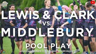 Lewis & Clark vs. Middlebury | Men's Pool Play | 2025 USA Ultimate D-III College Championships