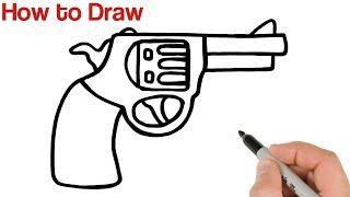 How to Draw a Gun Super Easy