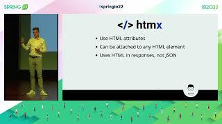 Modern frontends using Spring Boot and Thymeleaf with htmx by Wim Deblauwe @ Spring I/O