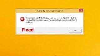 The program can't start because"api-ms-win-crt-heap-l1-1-0.dll" missing FROM your Computer.[Fixed]