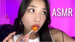 asmr ликинг и шёпот. пробую разные вкусы чупа-чупсов мда