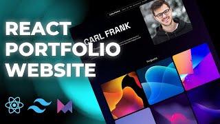 Build a Complete Responsive Personal Portfolio Website using React, Tailwind, Framer Motion
