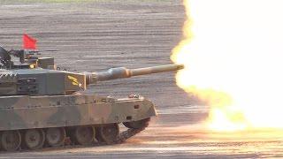 90式戦車 4両の一斉射撃は大迫力!! / Type 90 MBT in Action