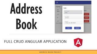 Address Book Project with Angular and Angular Material. Full CRUD Application.