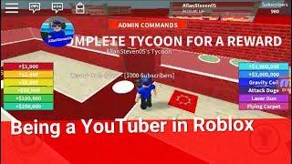 Being a YouTuber in Roblox (Tycoon)