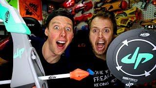 The NERF Dude Perfect Bow! + Unboxing More Nerf Guns!