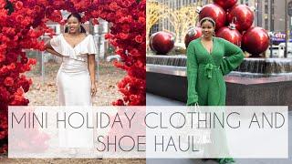 Mini Holiday Clothing and Shoe Haul | Vlogmas 2020 | Amina Muaddi, Hanifa and More